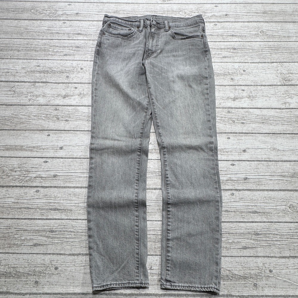 Levi's 511 Jeans Men's 34x32 Gray Charcoal Wash Straight Leg Slim Denim Rugged